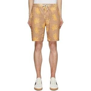 Scotch & Soda Amsterdam Men's Summer Cotton Linen Bermuda Short Khaki 30